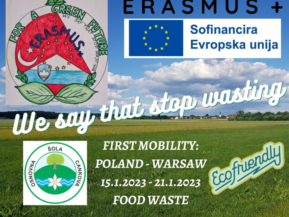 4 Naš plakat mobilnosti na Poljsko nosijo dežurni učenci oziroma Lan